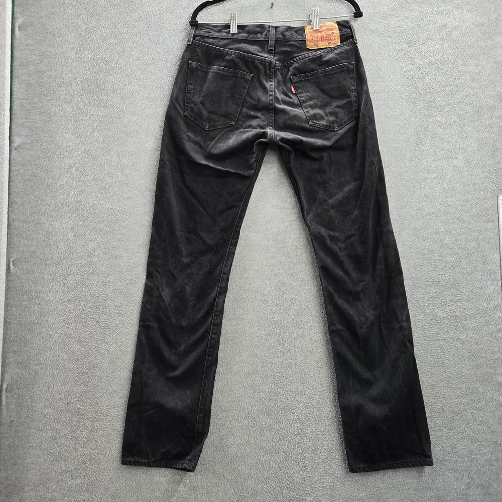 Levi's 501 Men Jeans 30X32 Black Denim Original Fit Straight Leg Button Fly - Picture 13 of 13